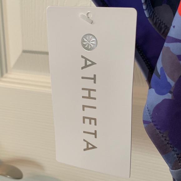 NWT Athleta 1 pc v neck swimsuit. Sz L - Picture 5 of 6